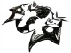 Carénages Moto Yamaha YZF R6S 2006-2009 - Noir Brillant Blanc Décalque