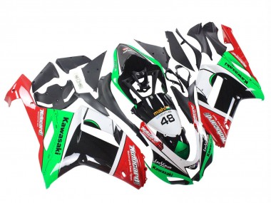 Carénages Moto Kawasaki ZX6R 2007-2008 - Vert Rouge