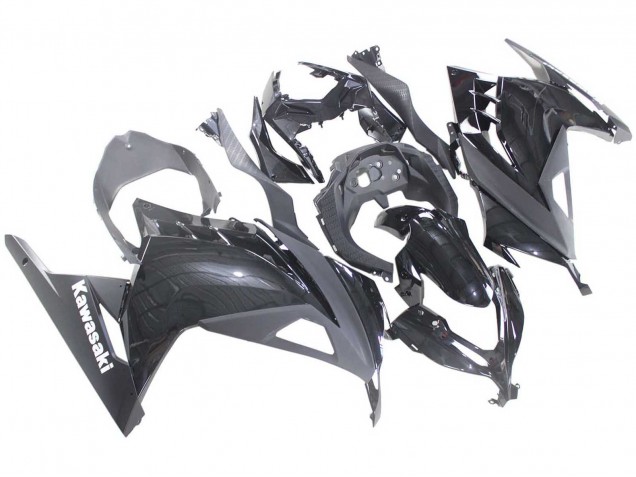 Carénages Moto Kawasaki EX300 2013-2024 - Noir Brillant
