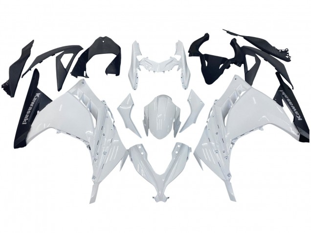 Carénages Moto Kawasaki EX300 2013-2024 - Blanc Noir