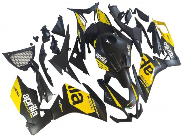 Carénages Moto Aprilia RS4 50 125 2012-2018 - Jaune Noir Mat