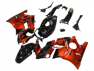 Carénages Moto Honda CBR600 F2 1991-1994 - Orange Noir Brillant