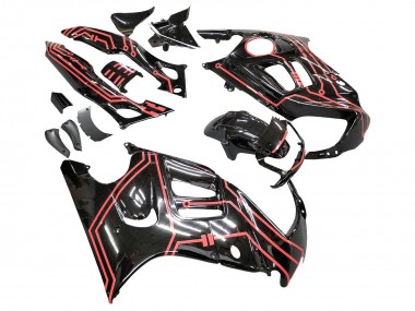 Kits Carénage Moto Honda CBR600 F3 1997-1998 - Rouge Noir Brillant
