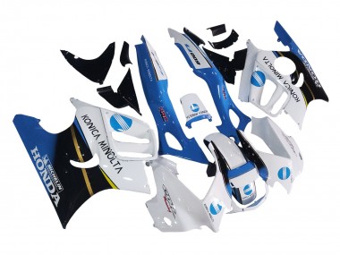 Carénages Moto Honda CBR600 F3 1997-1998 - Blanc Bleu Noir Brillant