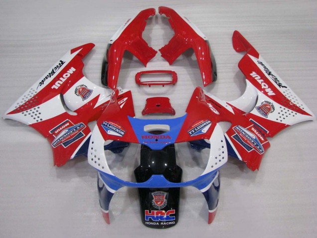 Carénages Moto Honda CBR900RR 893 1994-1995 - Blanc Rouge Bleu Clair Motul