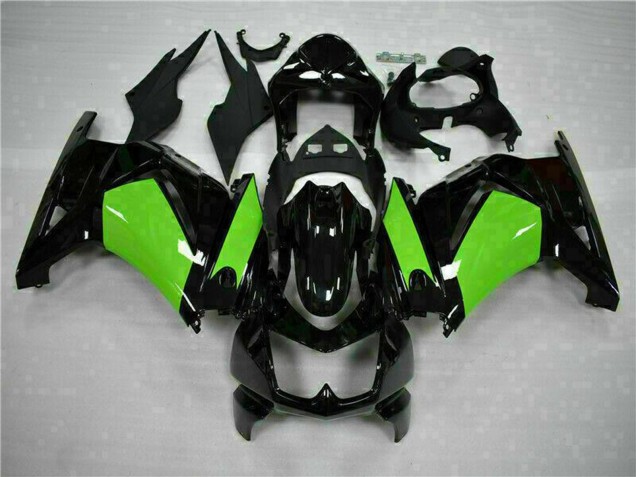 Carénages Moto Kawasaki EX250 2008-2012 - Noir Brillant Vert