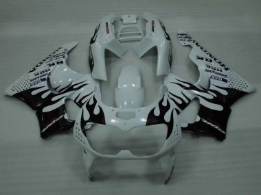 Carénages Moto Honda CBR900RR 893 1994-1995 - Blanc Noir Brillant Flamme