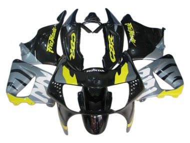 Carénages Moto Honda CBR900RR 919 1998-1999 - Argent Jaune Noir Brillant Fireblade