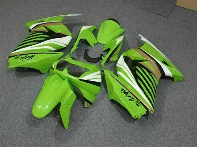 Carénage Moto Kawasaki EX250 2008-2012 - Vert Blanc Noir