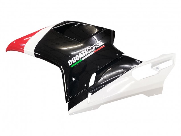 Carénages Moto Ducati 848/1098/1198 2007-2014 - Blanc Rouge Noir Brillant