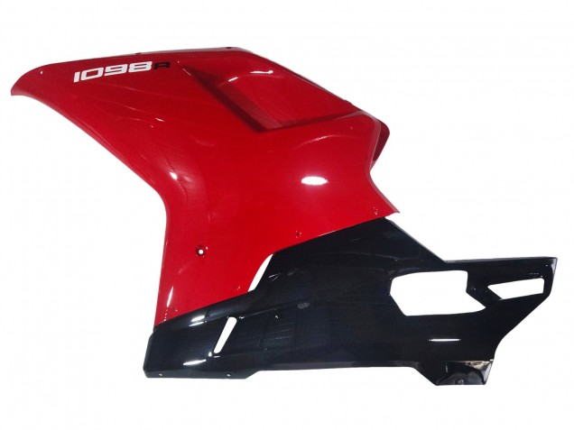 Carénages Moto Ducati 1098 2007-2014 - Blanc Rouge Noir Brillant