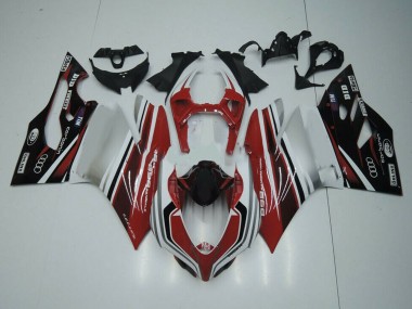 Carénage Moto Ducati Panigale 899 2011-2014 - Blanc Rouge Noir Brillant
