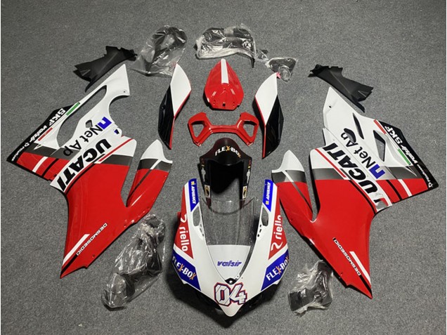 Carénages Moto Ducati Panigale 899/1199 2011-2014 - Blanc Rouge Bleu Noir Brillant Flex-Box Valsir 04