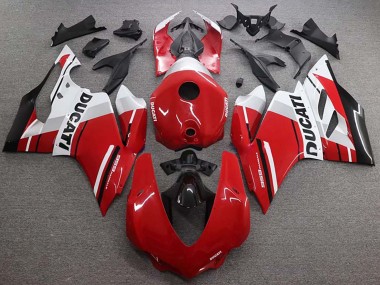 Kits Carénage Moto ABS Ducati 959 2015-2020 - Blanc Rouge Noir Brillant