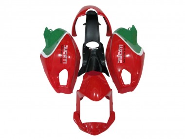 Carénages Moto Ducati Monster 696 796 1100 1100S 2008-2012 - Rouge Blanc Vert