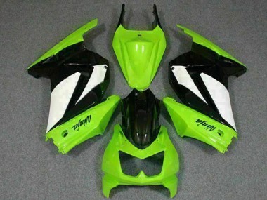 Carénages Moto Kawasaki EX250 2008-2012 - Vert Blanc Noir