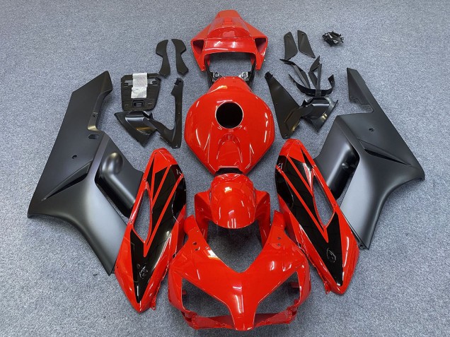 Carénages Moto Honda CBR1000RR 2004-2005 - Gris Rouge Noir Brillant Bande