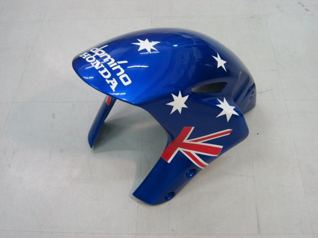 Carénages Moto Honda CBR1000RR 2004-2005 - Blanc Bleu Rouge Noir Brillant Étoile Carrera Lee