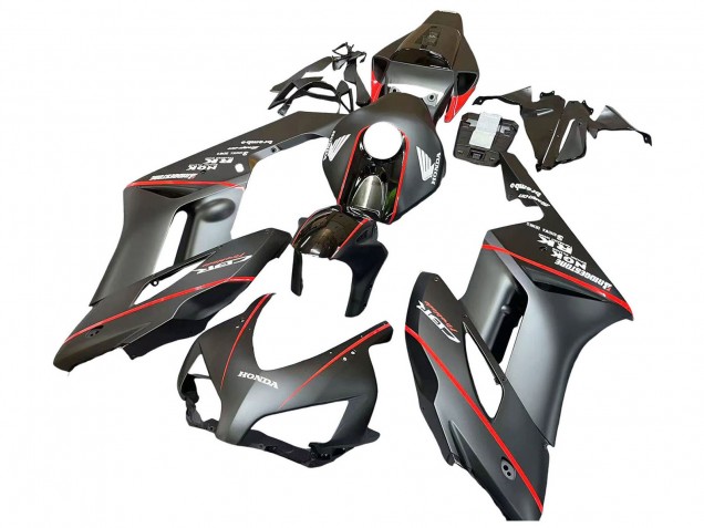 Carénages Moto Honda CBR1000RR 2004-2005 - Noir Brillant Gris Brillant Rouge Bande