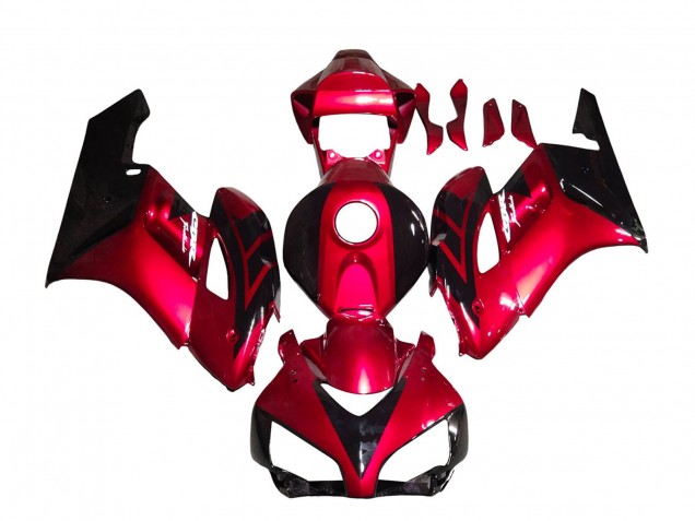 Carénages Moto Honda CBR1000RR 2004-2005 - Rouge Noir Brillant Bande