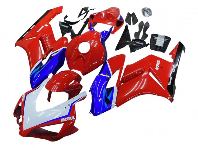 Carénages Moto Honda CBR1000RR 2004-2005 - Rouge Bleu Blanc Noir Motul