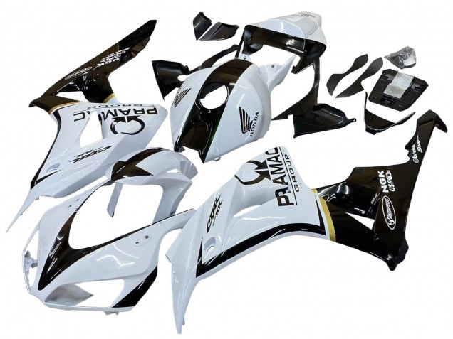 Carénages Moto Honda CBR1000RR 2006-2007 - Blanc Noir Brillant Pramac