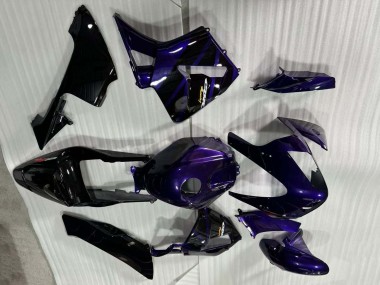 Carénages Moto Honda CBR600RR 2003-2004 - Bleu Foncé Noir Brillant