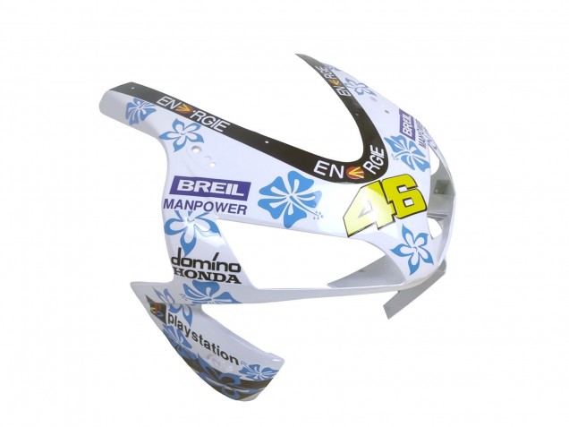 Carénages Moto Honda CBR600RR 2003-2004 - Blanc Bleu Rouge Nastro Azzurro 46