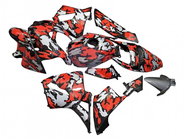 Carénages Moto Honda CBR600RR 2005-2006 - Noir Rouge Gris Camouflage