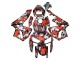 Carénages Moto Honda CBR600RR 2005-2006 - Noir Rouge Gris Camouflage