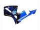 Carénage Moto Honda CBR600RR 2005-2006 - Noir Brillant Bleu Flamme