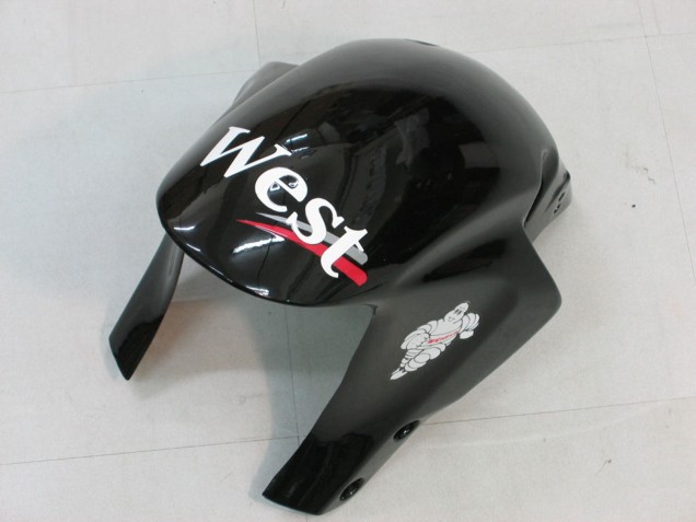 Carénages Moto Honda CBR600RR 2005-2006 - Noir Brillant Blanc West