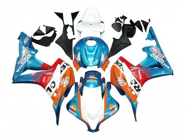 Carénages Moto Honda CBR600RR 2007-2008 - Orange Blanc Rouge Bleu Repsol