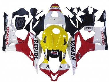 Carénages Moto Honda CBR600RR 2007-2008 - Blanc Jaune Rouge Repsol HRC