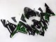 Carénages Moto Kawasaki ZX10R 2004-2005 - Noir Vert Flamme Ninja