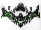 Carénages Moto Kawasaki ZX10R 2004-2005 - Noir Vert Flamme Ninja