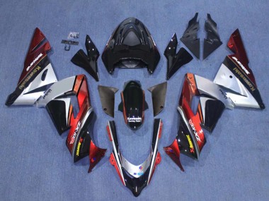 Carénages Moto Kawasaki ZX10R 2004-2005 - Blanc Noir Fluorescent Jaune Ninja