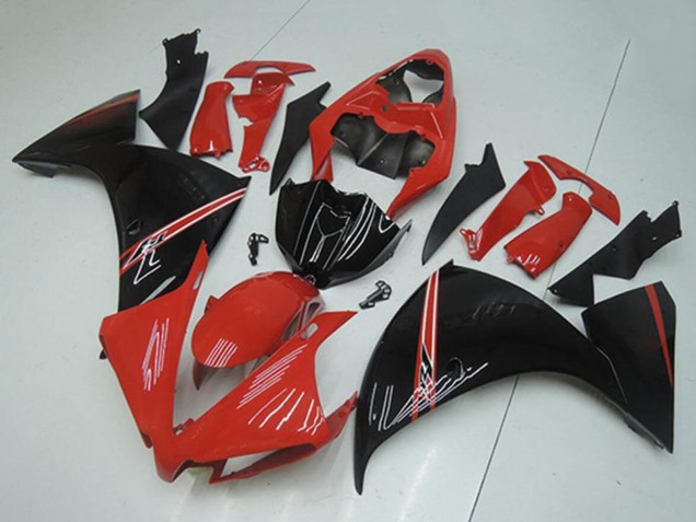 Carénages Moto Yamaha YZF R1 2012-2014 - Rouge Noir Brillant