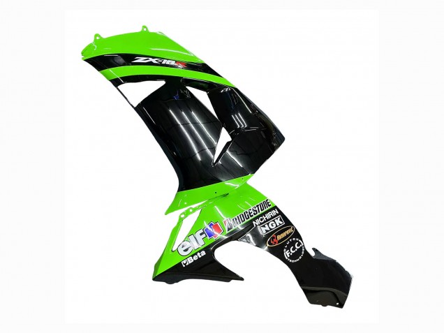 Carénages Moto Kawasaki ZX10R 2006-2007 - Vert Noir Elf Touch4 3M