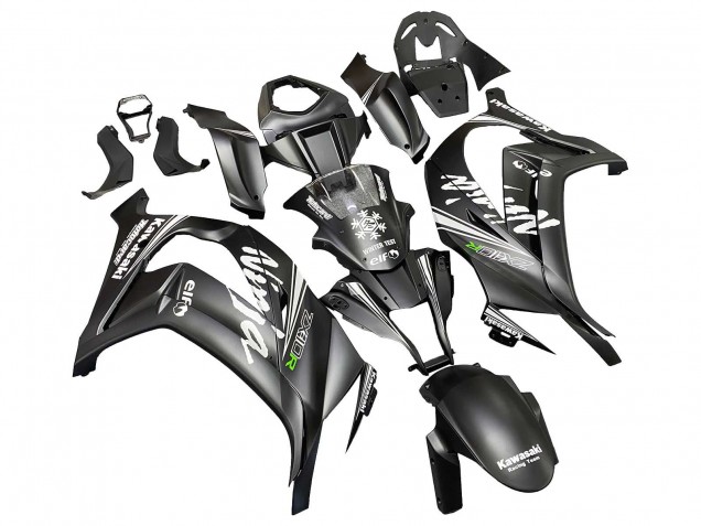Carénages Moto Kawasaki ZX10R 2011-2015 - Noir Mat Vert Elf