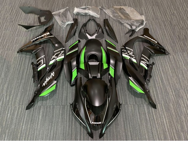Carénages Moto Kawasaki ZX10R 2016-2020 - Noir Mat Vert Blanc Ninja