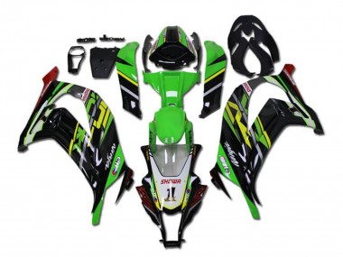 Carénages Moto Kawasaki ZX10R 2011-2015 - Vert Jaune Noir Brillant Rouge Showr 1