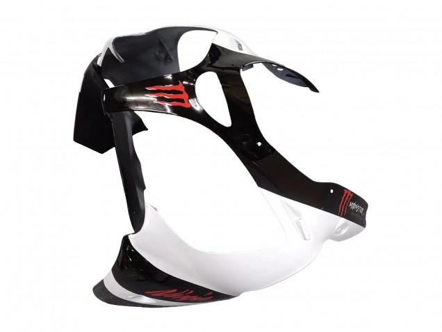 Carénages Moto Kawasaki ZX6R 2000-2002 - Blanc Noir Rouge Monstre