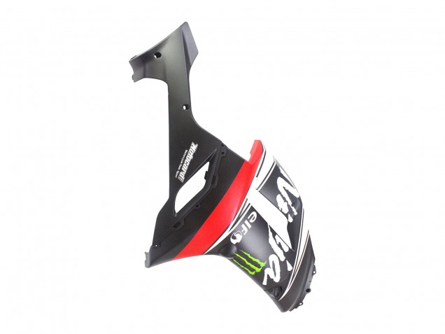 Carénages Moto Kawasaki ZX6R 2007-2008 - Noir Blanc Rouge Blanc Neige Décalque Ninja Elf