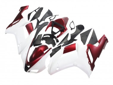 Carénage Moto Kawasaki ZX6R 2007-2008 - Blanc Rouge