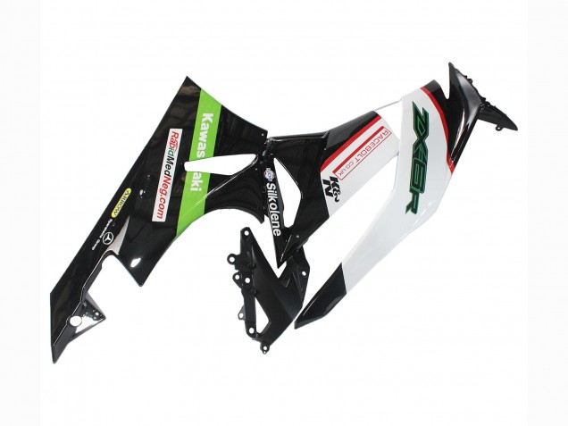 Carénages Moto Kawasaki ZX6R 2009-2012 - Blanc Rouge Noir Vert