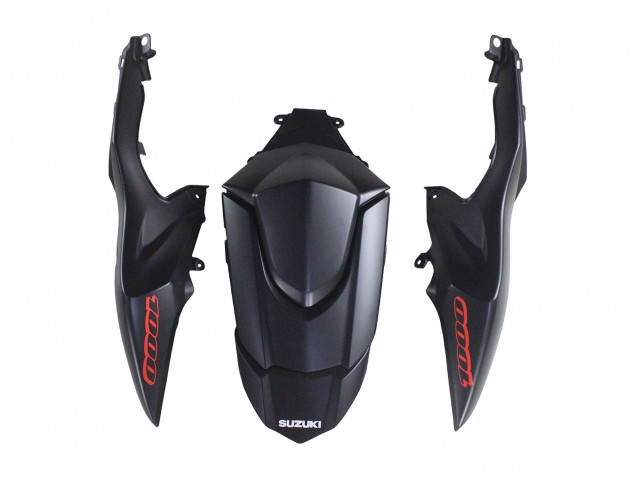 Carénages Moto Suzuki GSXR 1000 2007-2008 - Noir Mat Rouge Décalque