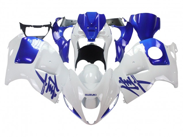 Carénages Moto Suzuki GSXR 1300 Hayabusa 1996-2007 - Blanc Bleu Hayabusa