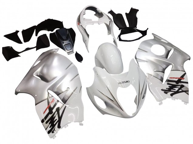 Carénages Moto Suzuki GSXR 1300 Hayabusa 1996-2007 - Blanc Argent Hayabusa