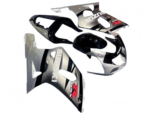 Carénage Moto Suzuki GSXR 600 / GSXR 750 2001-2003 - Argent Noir Brillant Rouge